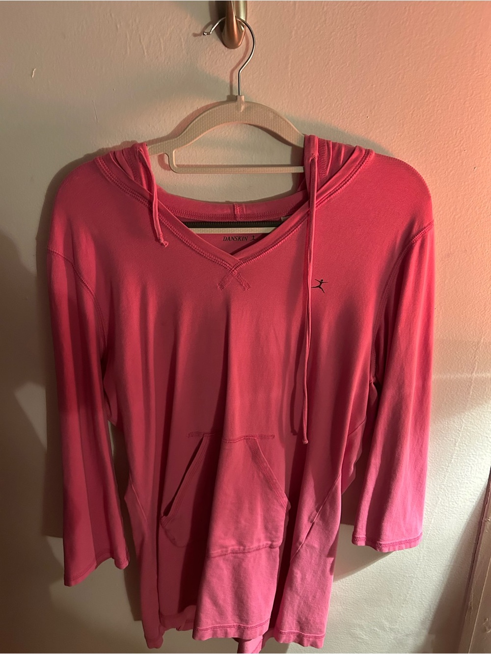 Danskin Pink Hooded Pullover Sweatshirt